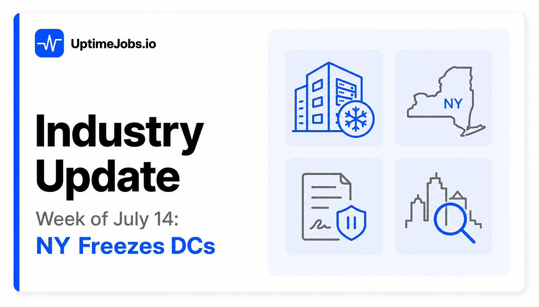 Industry Update, Week of July 14: NY Freezes DCs