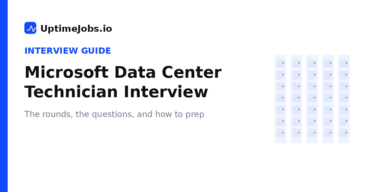 Microsoft Data Center Technician Interview: Questions, Rounds & How to Prepare (2026)
