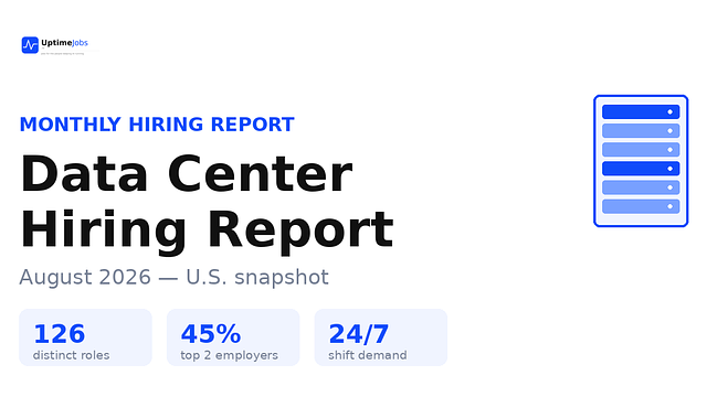 Data Center Hiring Report: August 2026 | UptimeJobs