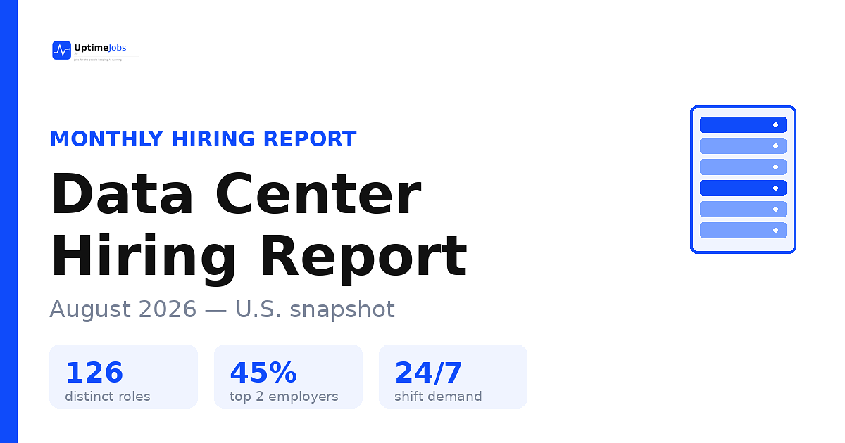 Data Center Hiring Report: August 2026 | UptimeJobs